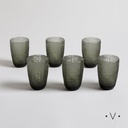 SET X 6 VASOS SELMA GREY 400 ML VASSA HOME