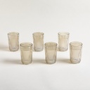 Set X 6 Vasos Altos De Vidrio Color Champagne Line 400 Ml