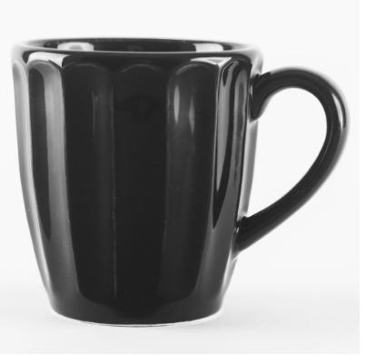 Jarro Mug Vainilla 330 Cc Negro Ceramica