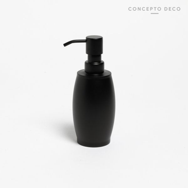 Dispenser Negro Mate Oval 17,5 Cm