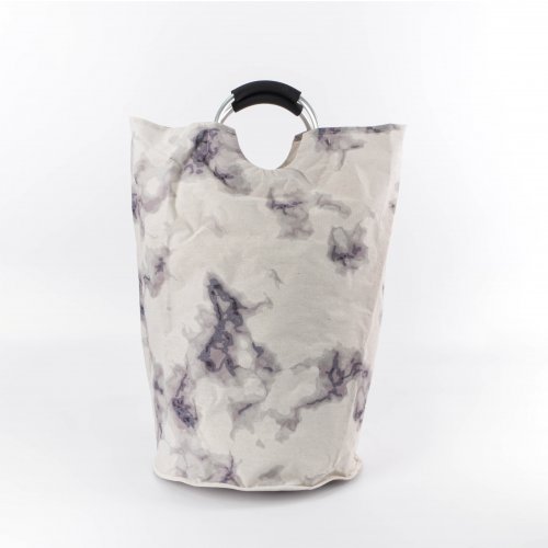 Bolsa De Ropa Blanca Manchas Negras Tipo Marmol 38X72Cm