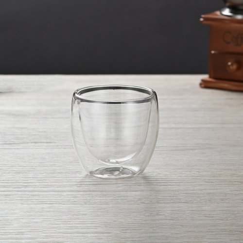 VASO DE CAFÉ 150ML 6,5X8CM DE DOBLE VIDRIO