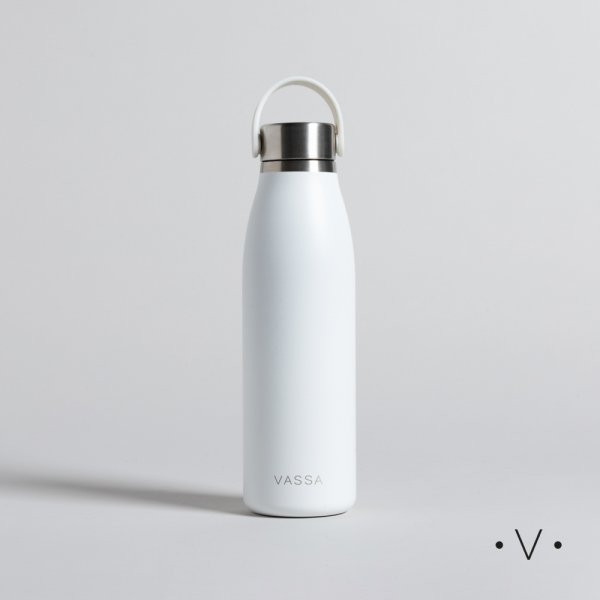 Botella Termica De Acero Bourne White 500 Ml Vassa Home