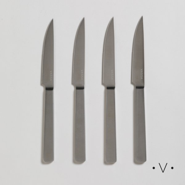 [411866] Set X 4 Cuchillos De Carne Acero Inoxidable Vassa  Home