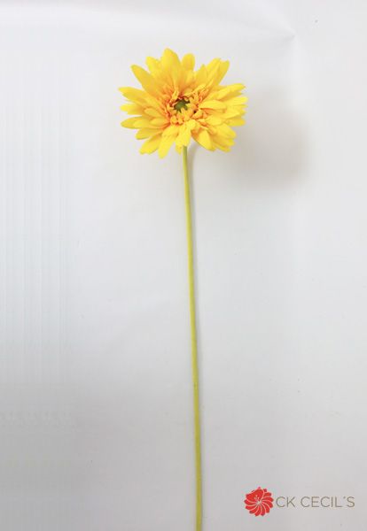 GERBERA SINGLE 92CM YELLOW