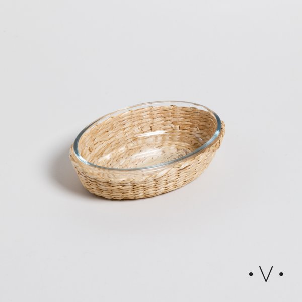 [4112863] Fuente Oval De Borosilicato Para Horno 21X13,5 Cm Vassa Home