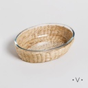 FUENTE OVAL DE BOROSILICATO PARA HORNO 25,5X17,5 CM VASSA HOME