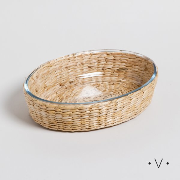 [4112875] Fuente Oval De Borosilicato Para Horno 30,5X21 Cm Vassa Home
