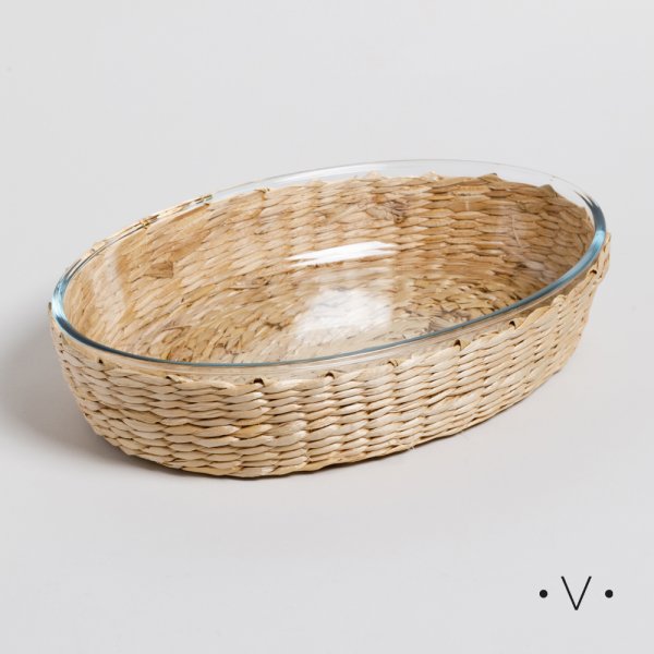 [4112876] Fuente Oval De Borosilicato Para Horno 35X24 Cm Vassa Home