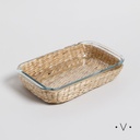 FUENTE RECTANGULAR DE BOROSILICATO PARA HORNO 29,5X17 CM VASSA