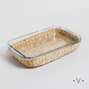 FUENTE RECTANGULAR DE BOROSILICATO PARA HORNO 29,5X17 CM VASSA