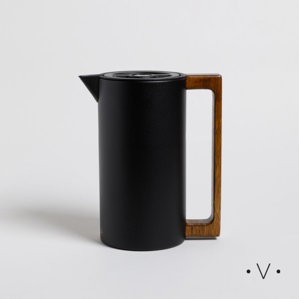 Jarra Termica Black Asa Madera 1000 Ml Vassa Home