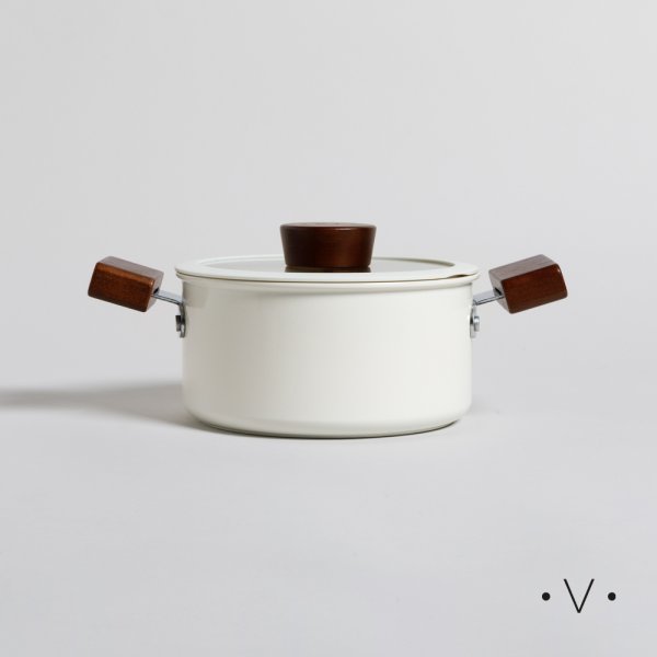 [4112908] Olla Lund Antiadherente Tapa De Vidrio Y Asas De Madera 18 Cm Vassa Home