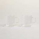 Set X 2 Mugs Net Borosilicato 300 Ml