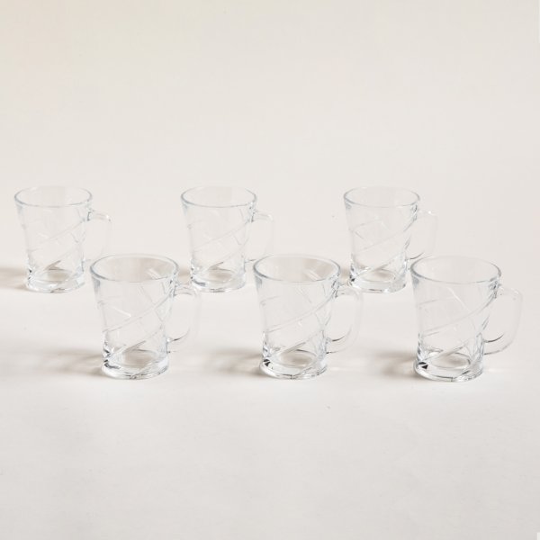 Set X 6 Pocillos De Café De Vidrio Ankara Cuadrill