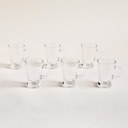 Set X 6 Pocillos De Café De Vidrio Ankara Liso 175