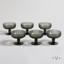 Set X 6 Copas De Postre Selma Grey 290 Ml Vassa Home