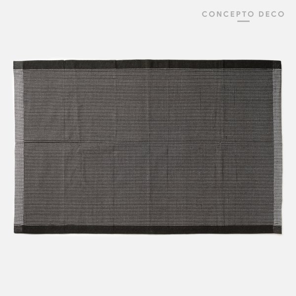 [1650107] Alfombra Génova 120X180Cm Blanco Y Negro