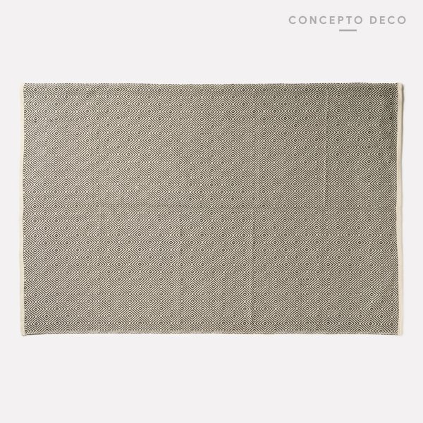 Alfombra Turín 120X180Cm Blanco Y Negro