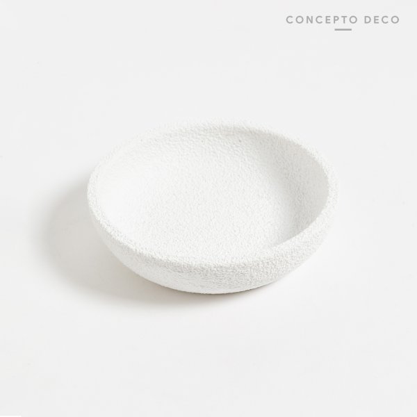 [1650161] Jabonera Simil Piedra 11Cm Blanco
