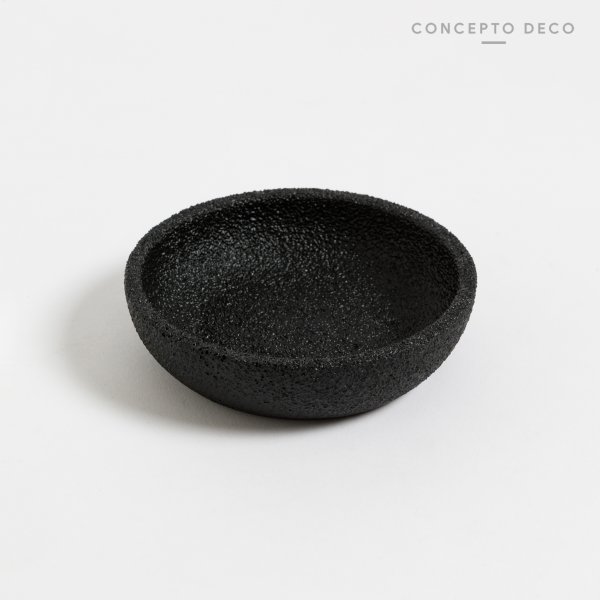 Jabonera Simil Piedra 11Cm Negro