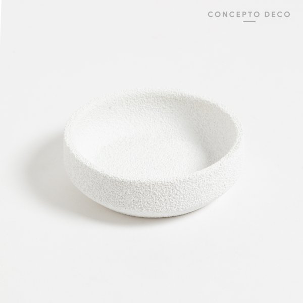 Jabonera Simil Piedra 12Diam Blanco