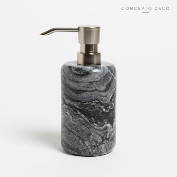 [1650204] Dispenser Mármol Ónix Negro Ovalado 18Cm