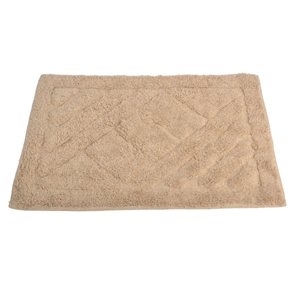 ALFOMBRA DE BAÑO 40 X 60 CM RAYAS OBLICUAS BEIGE