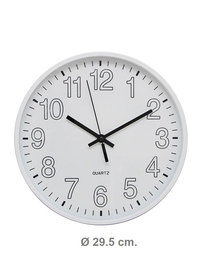 [141410] RELOJ PARED BLANCO 30  CM RL3011
