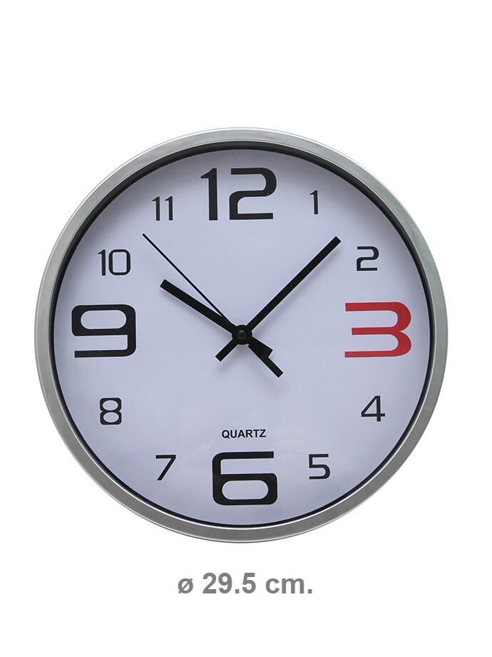 RELOJ PARED BLANCO 30  CM RL3023