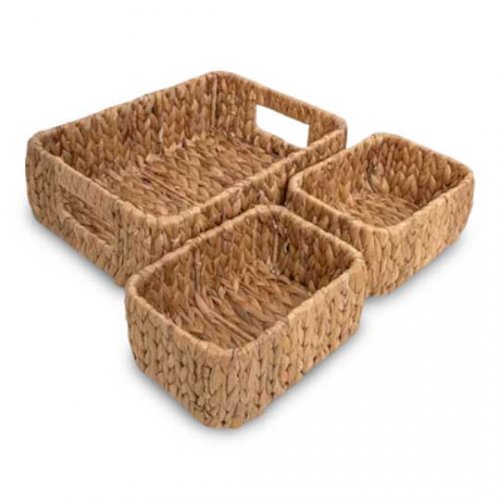 SET X3 CANASTOS 37X26X9CM / 22X17X7,5CM - JACINTO