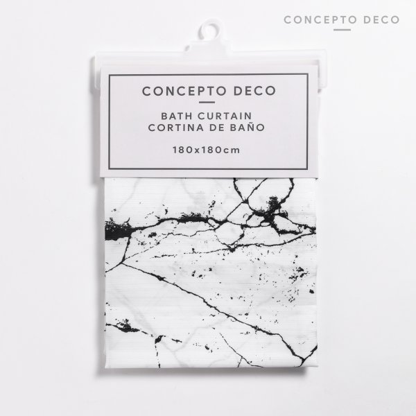 Cortina Tela Estampada Marmol 180X180