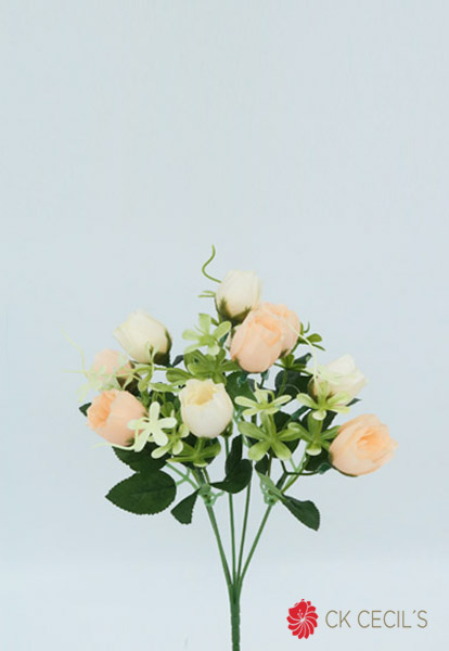 ROSE BUD X 5 X31CM / SALMON