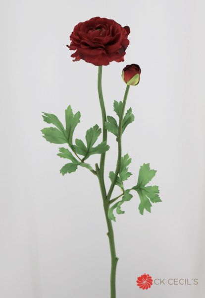 RANUNCULUS X 2 X 63 CM (RED)