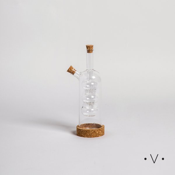 ACEITERA Y VINAGRERA RECTA 2 EN 1 - 250/80 ML VASSA HOME