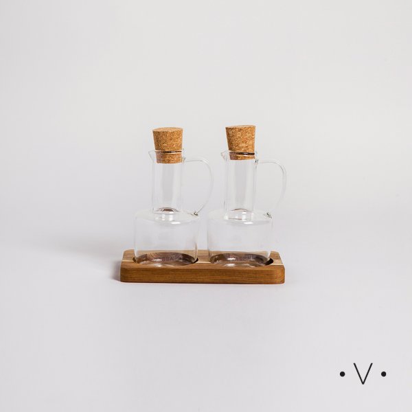 SET DE ACEITERA Y VINAGRERA CON ASA 200 ML VASSA HOME