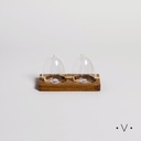 SET DE SALERO Y PIMENTERO AMORFO 120 ML VASSA HOME 