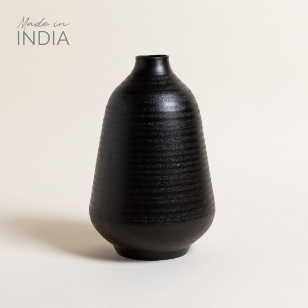 [4113121] Jarron Pali Negro 20X30,5 Cm