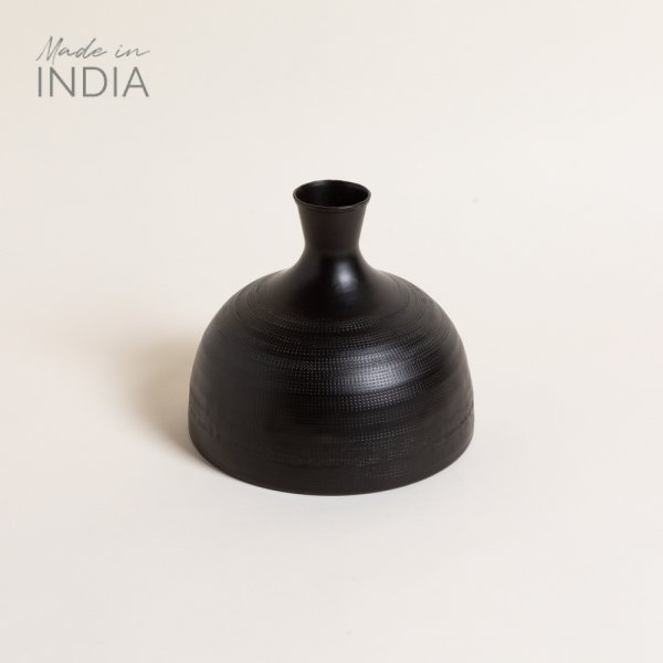 [4113123] Jarron Pali Negro 20X19 Cm