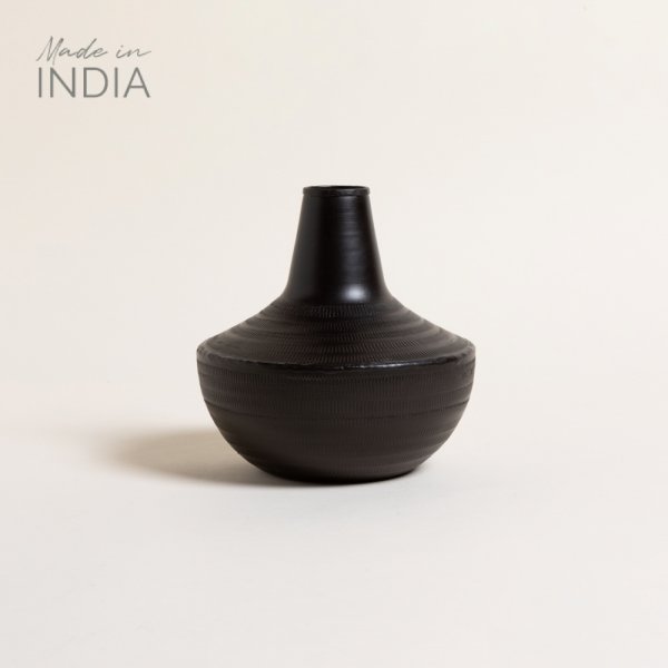 Jarron Pali Negro 17,5X17 Cm