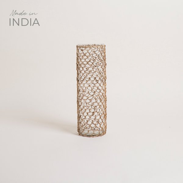 [4113157] Florero Cilindrico Bangalore Malla Ratan 34X11 Cm