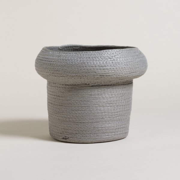 CANASTO CURVO JIALING GREY 24X29 CM