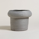 CANASTO CURVO JIALING GREY 24X29 CM