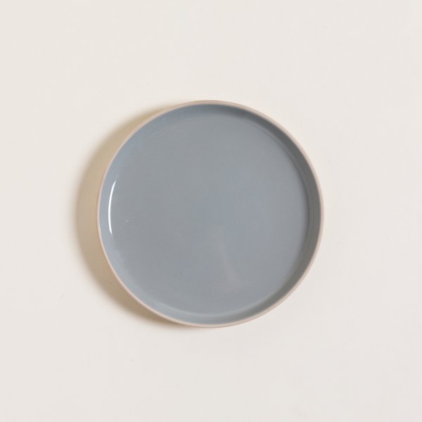 PLATO DE POSTRE SET X 6 TOSCANA GRIS BASE BEIGE 20 CM