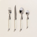 Set De Cubiertos X 24 Piezas Praga Blanco