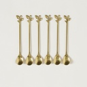 SET X 6 CUCHARAS LARGAS  ACERO DORADO STEM 16,5 CM