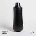 JARRON BHIMA NEGRO 19X41,5 CM VASSA HOME