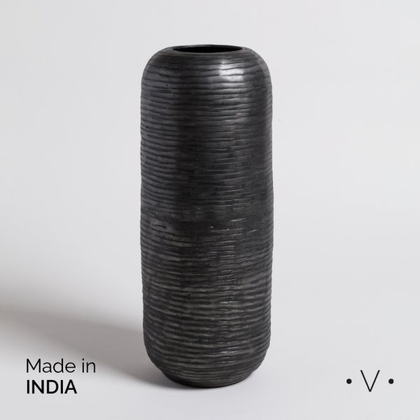 [4113370] Jarron Bhima Grafito 13,5X32,5 Cm Vassa Home