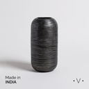 JARRON BHIMA GRAFITO 13,5X26,5 CM VASSA HOME