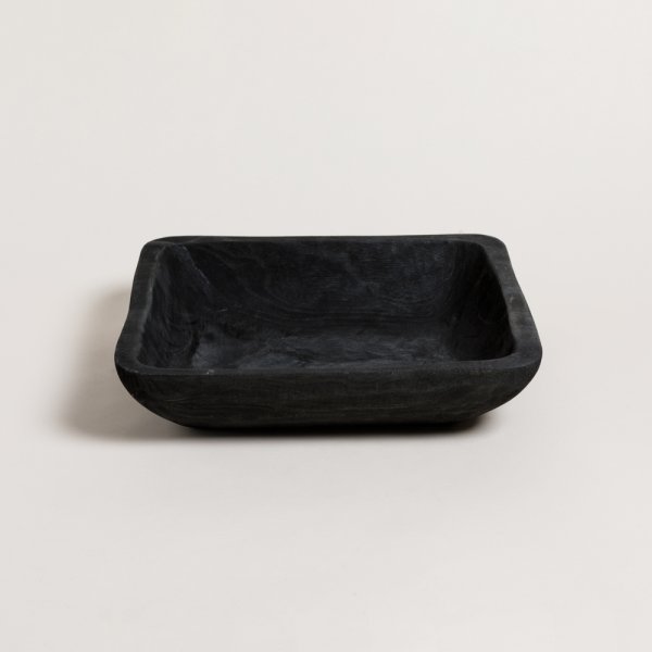 BANDEJA CUADRADA DECO KIRI NEGRO 8X35 CM